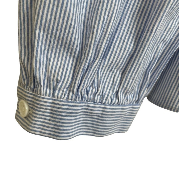 NEW Veronica Beard Isla Ruffle One Shoulder Stripe Blouse - Picture 7 of 16